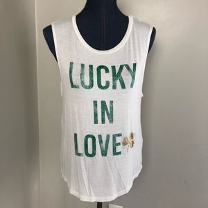NWT Lucky in Love st pattys day tank